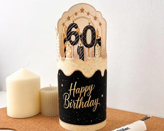 Duplo Wrapper “Birthday Cake” for Gift Cards and Cash Gifts – Printable Template | Birthday Gift | Money Gift | Milestone Birthday