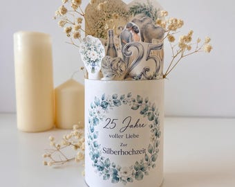 Silberhochzeit Geldgeschenk PDF | 25 Jahre Ehe Geschenk | Duplo Banderole | Schokoriegel Verpackung
