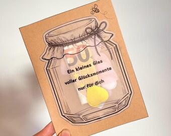Printable Money Gift Card Jar Design | Creative Cash Gift Idea | DIY Gift Card Template | Instant Download Last Minute Gift