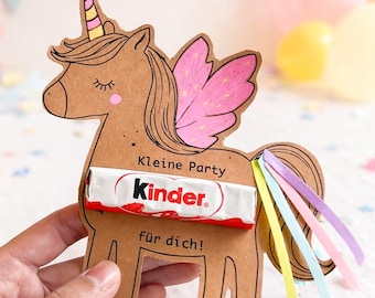 Unicorn Birthday Invitation Printable | Einhorn Kindergeburtstag Einladung A4 PDF | DIY Kids Birthday Invite
