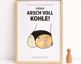 Funny Birthday Money Gift Poster – A lot of cash! | Printable Money Holder | DIY Cash Present | Frame Insert | Instant Download | Joke Gift