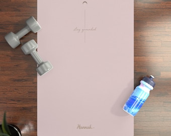 Personalized Yoga Mat Moon Phase Design | Custom Name Yoga Gift | Spiritual Meditation Mat | Boho Fitness Pilates Mat
