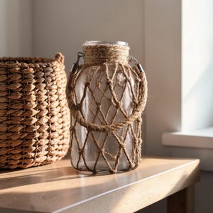 Rope Glass Vase - Etsy