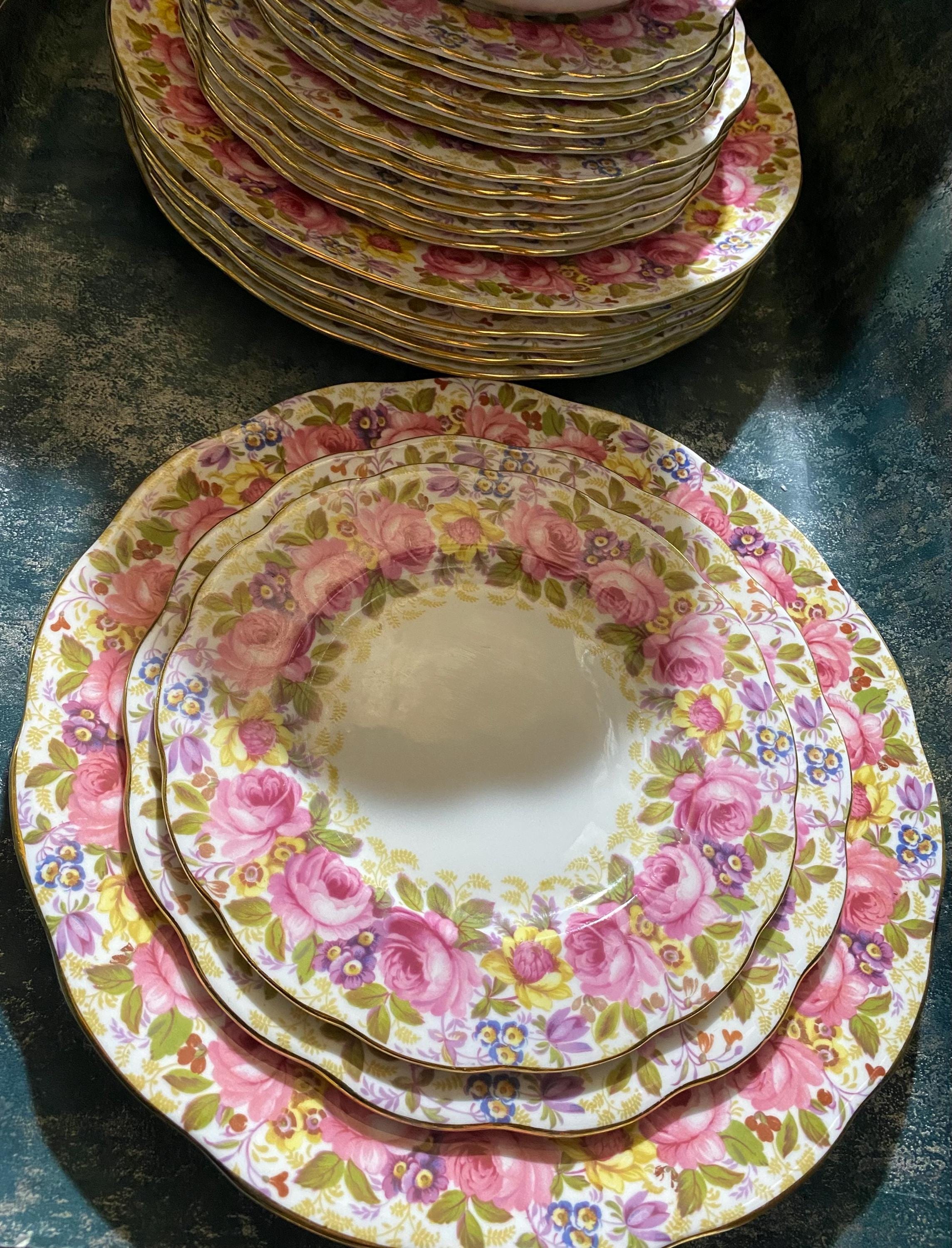 Royal Albert Serena Bone China Dinnerware Set Floral England Plates royal-albert-serena-bone-china-dinnerware-set-floral-england-plates