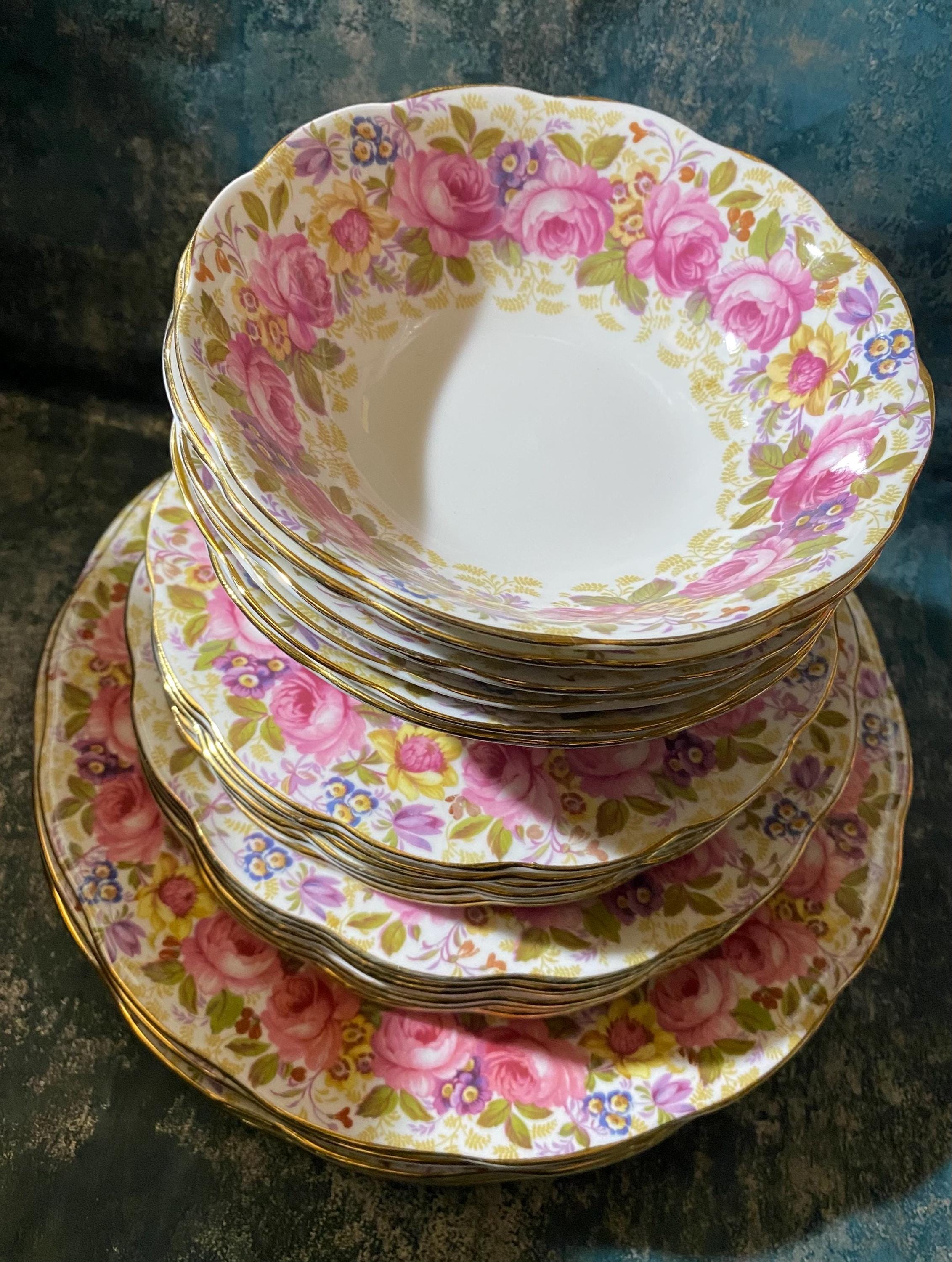 Royal Albert Serena Bone China Dinnerware Set Floral England Plates royal-albert-serena-bone-china-dinnerware-set-floral-england-plates