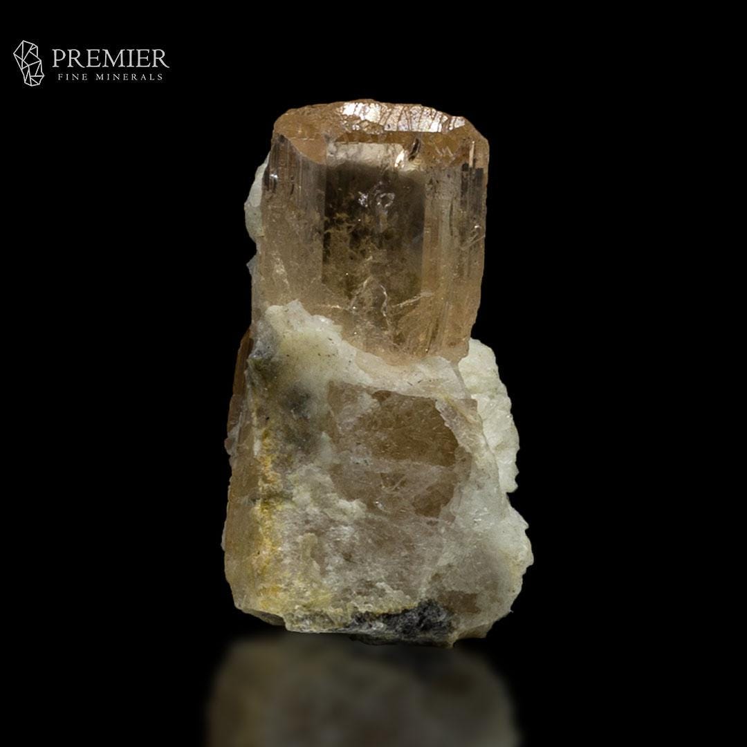 Imperial Topaz Crystal on Feldspar Matrix : Katlang Pakistan Mineral ...