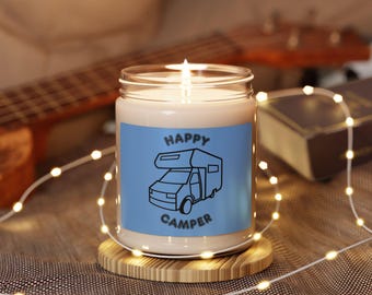 Happy Camper RV illustratiekaars | Sojapot van 9 oz