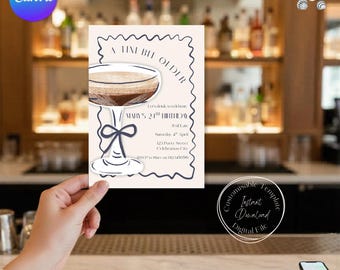 Invito di compleanno a tema Espresso Martini, invito per una festa per ragazzi più grandi (download digitale)