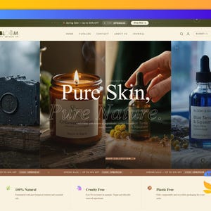 Bloom & Batch Skincare Shopify Theme – Natural Beauty Ecommerce Website Template