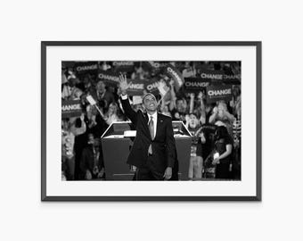 Poster di Barack Obama, Presidente, Stampe fotografiche, Arte murale in bianco e nero