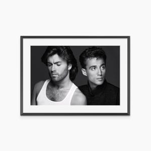 George Michael, Andrew Ridgeley, Photography Prints, George Michael Poster, Black and White Wall Art, Museum Quality Photography Poster