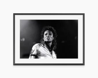 Michael Jackson, Fototryck, Retroposter, Svartvit Väggkonst, Michael Jackson-affisch, Fotoposter i museikvalitet