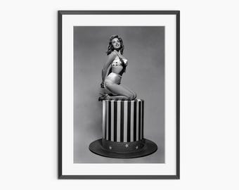 Jayne Mansfield, Photography Prints, Hollywood Wall Art, Vintage Poster, Black and White Wall Art, Museum Quality Photography Poster