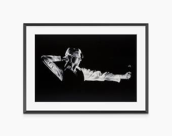 David Bowie Poster, Photography Prints, David Bowie, Retro Poster, Black and White Wall Art, Retro Print, Museum Quality Photography Poster