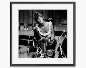 Jane Birkin, stampa di moda, poster retrò, stampe fotografiche, arte murale in bianco e nero