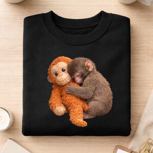 Dear Punch Monkey PNG, Viral Baby Monkey Plush Toy Watercolor Illustration (Digital Download)