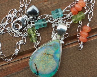 Opal Necklace 18 inch by Knottedup