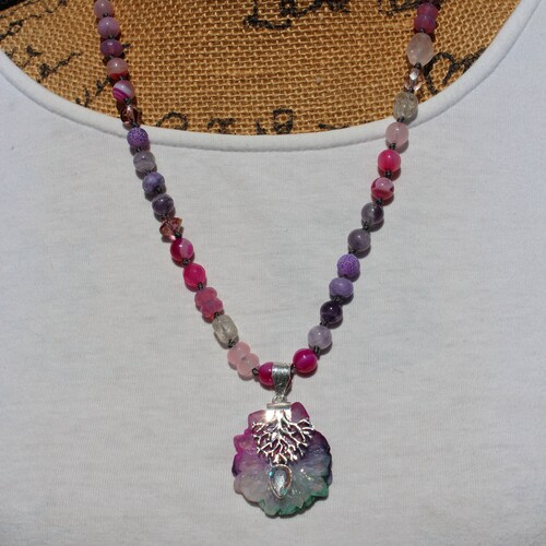 Beaded Necklace, Solar Quartz Necklace, 23 inch shops Necklace, Hand Knot Jewelry for Her, Knottedup