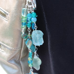Beach Purse Charm Sea Glass