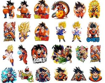 Pacchetto PNG SVG di Dragon Ball Z / Clipart di combattenti Saiyan anime (download digitale)