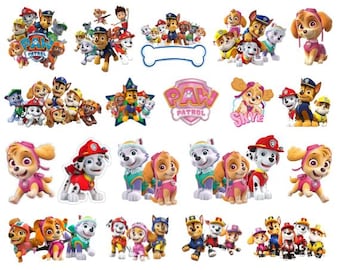 Pacchetto PNG di cartoni animati Paw Patrol, pacchetto PNG di disegni per compleanni di bambini, zampa PNG, clipart di cani, Puppy Patrol PNG, maglietta Paw Patrol PNG, giocattolo Paw Patrol