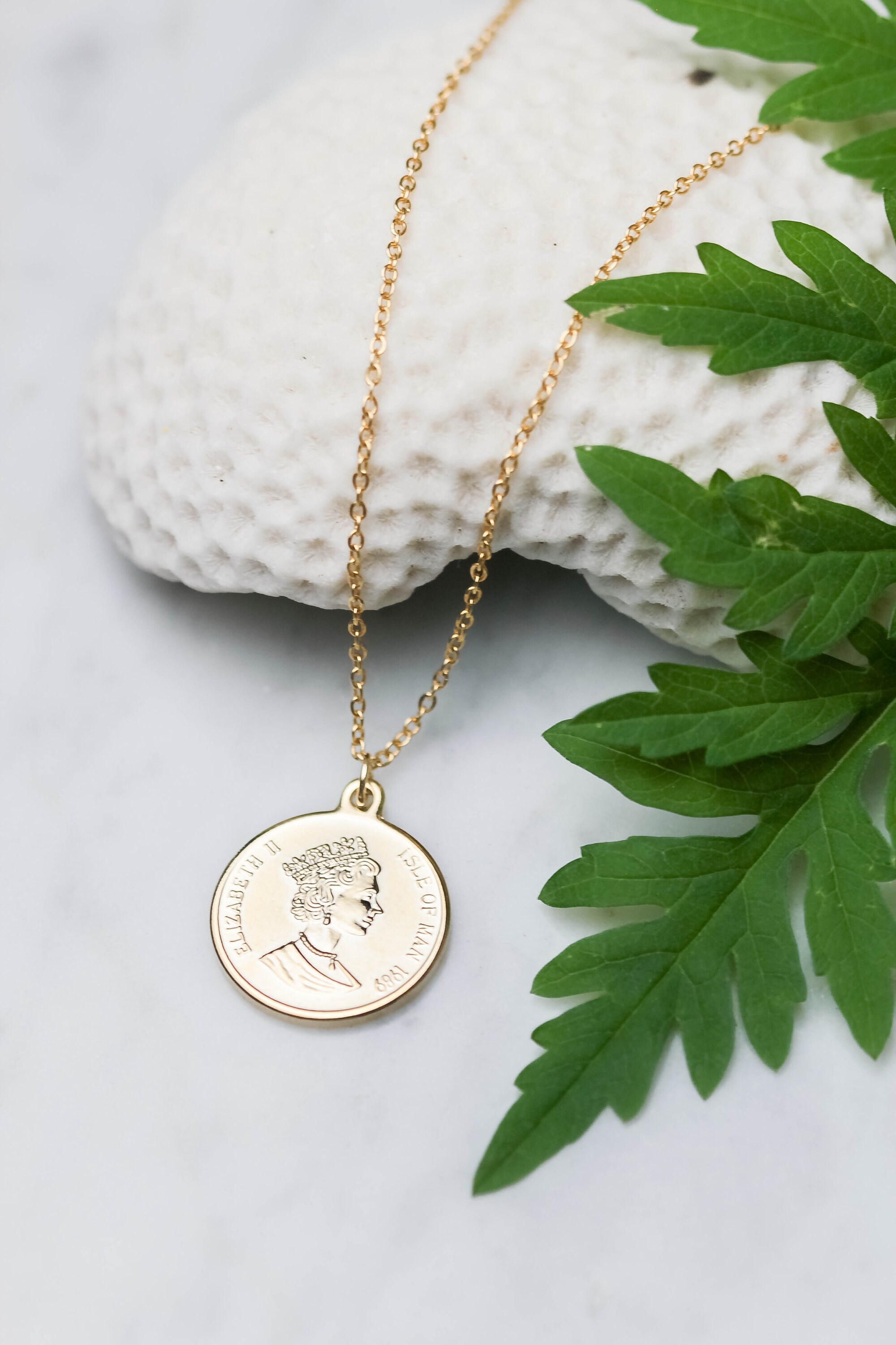 Coin Necklace Queen Elizabeth Coin 
