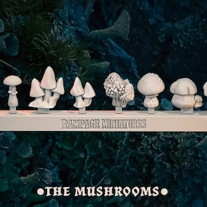 Basing bits for miniatures -Mushrooms