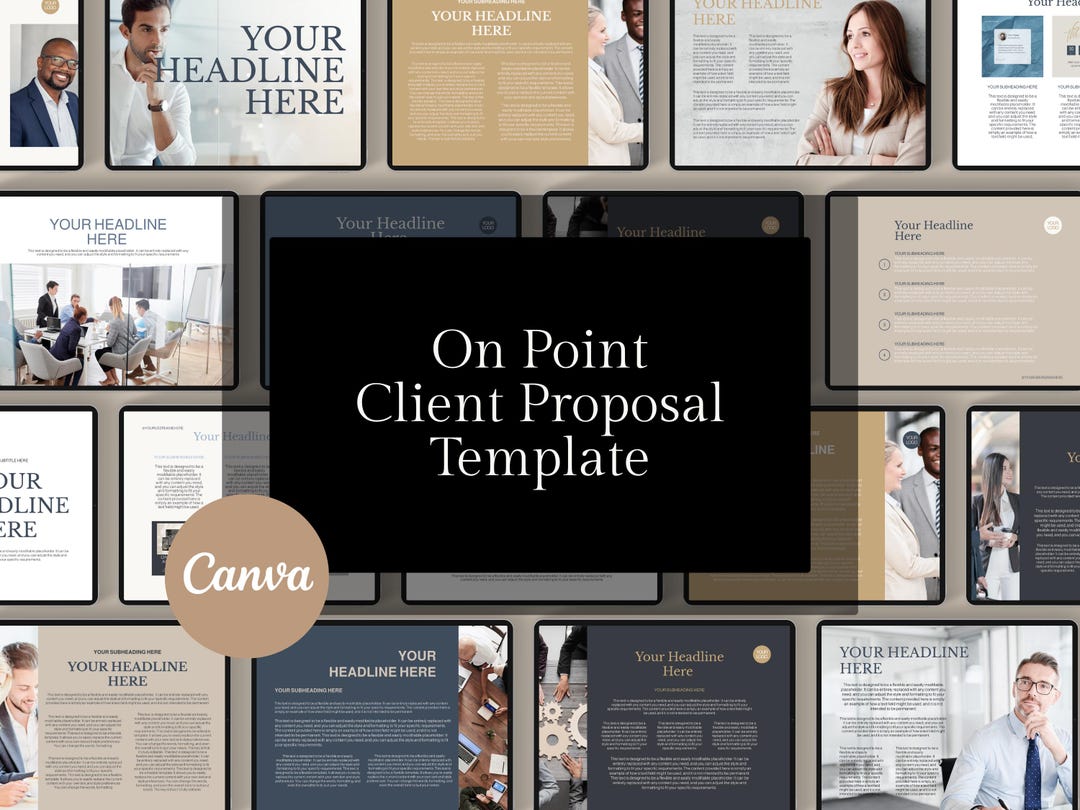 Canva Client Proposal Template | 50-slide Editable Pitch Deck ...