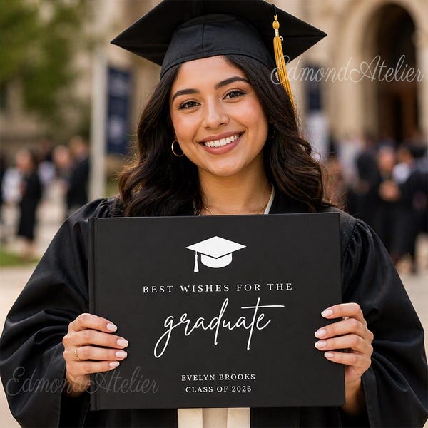 Libro de firmas para fiestas de graduación, libro de consejos personalizados para la graduación, álbum de fotos instantáneo de graduación, regalo de graduación, promoción de 2026