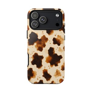 Tortoise Shell MagSafe/Tough Phone Case, Neutral Aesthetic iPhone Case, Blonde Tortoiseshell Case, Minimal Phone Cover, Cute Protective Case