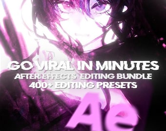 Paquete de edición para After Effects: ajustes preestablecidos, transiciones, efectos de vibración y LUTs para TikTok y Reels virales (descarga digital).