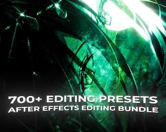 Paquete de edición para After Effects con más de 700 preajustes, LUTs, transiciones, superposiciones y animaciones de texto (acceso de por vida).