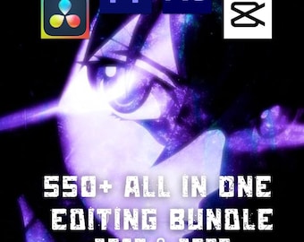 Paquete de edición todo en uno de más de 550 programas / CapCut, After Effects, Premiere Pro y DaVinci Resolve