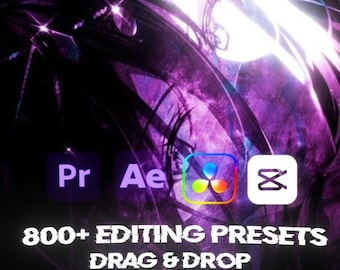 Paquete de edición de más de 800 programas / CapCut, After Effects, DaVinci y Premiere Pro