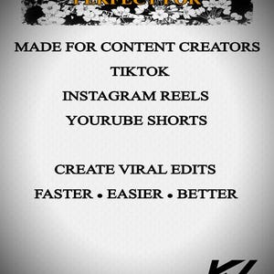 Puede incluir: Fondo blanco con texto negro que promociona la creaci&oacute;n de contenido para TikTok, Instagram Reels y YouTube Shorts. El texto dice "PERFECTO PARA", "HECHO PARA CREADORES DE CONTENIDO", "CREA EDICIONES VIRALES" y "M&Aacute;S R&Aacute;PIDO &bull; M&Aacute;S F&Aacute;CIL &bull; MEJOR".