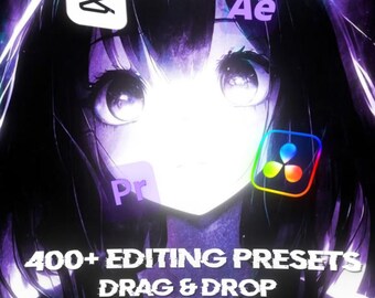 Paquete de más de 400 ajustes preestablecidos de edición / CapCut, After Effects, DaVinci y Premiere Pro