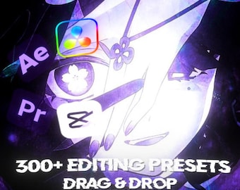 Paquete de más de 300 ajustes preestablecidos de edición / CapCut, After Effects, DaVinci y Premiere Pro
