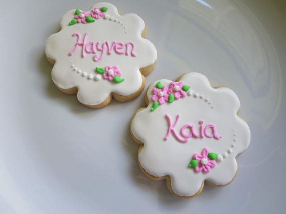 flower cookies for baby shower