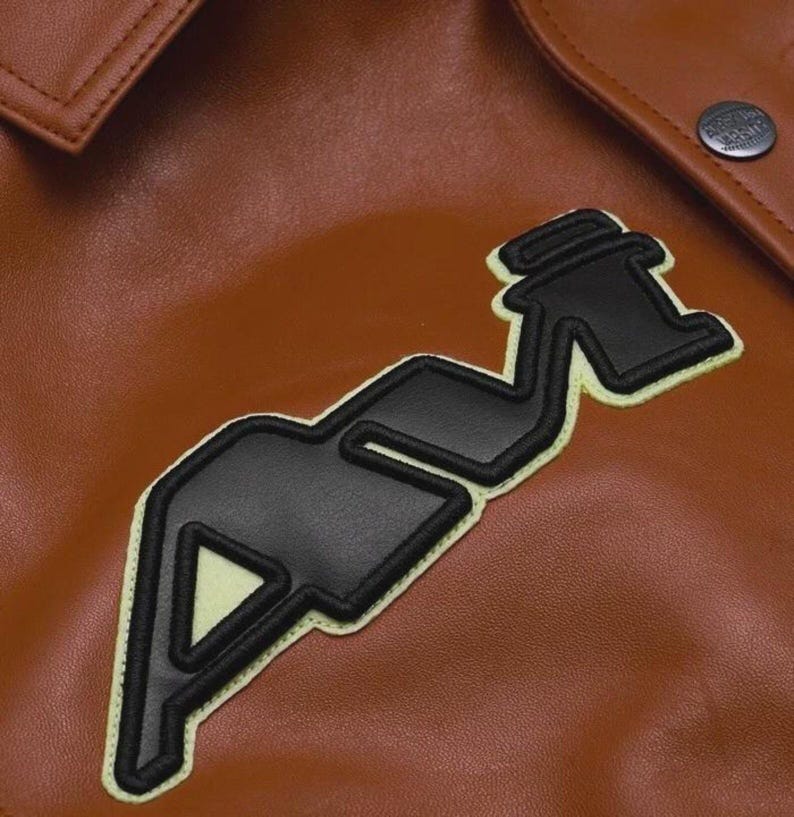 Avirex Brown USA Iconic Leather Jacket, Personalized American Flight Bomber Jacket, Limited Edition Coat image 3