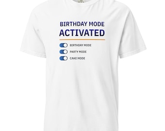 Koszulka z aktywowanym trybem urodzinowym – strój imprezowy w stylu gracza