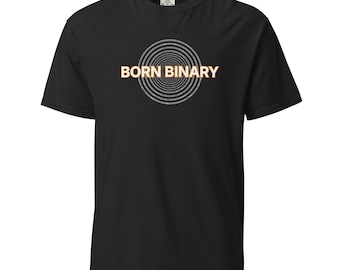 Born Binary Shirt – Funny Tech Circular Binary Design Graphic Gift Tee