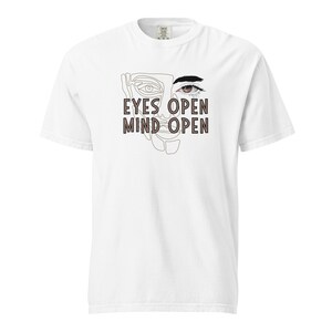 Eyes Open Mind Open Shirt – Artistic Line Face Graphic Tee