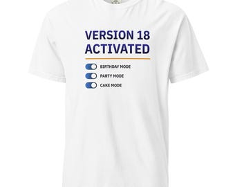 Wersja 18 Aktywowana Koszulka – Koszulka z Tortem Urodzinowym