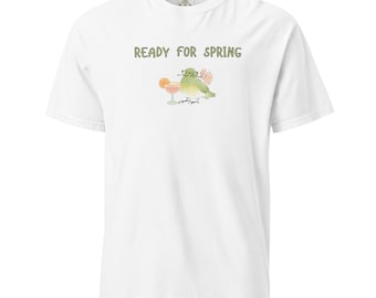 Koszulka z motywem ptaka Ready For Spring – pastelowa koszulka z kwiatowym wzorem