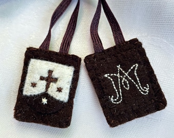 Carmelite Brown Hand Sewn Scapular