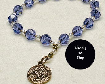 Tanzanite Crystal and Bronze St. Andrew Chaplet