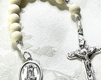 My Immaculate Heart White Tenner Rosary