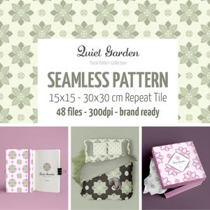 Quiet Garden – Floral Pattern Collection, pattern digitale seamless per progetti creativi e stampa