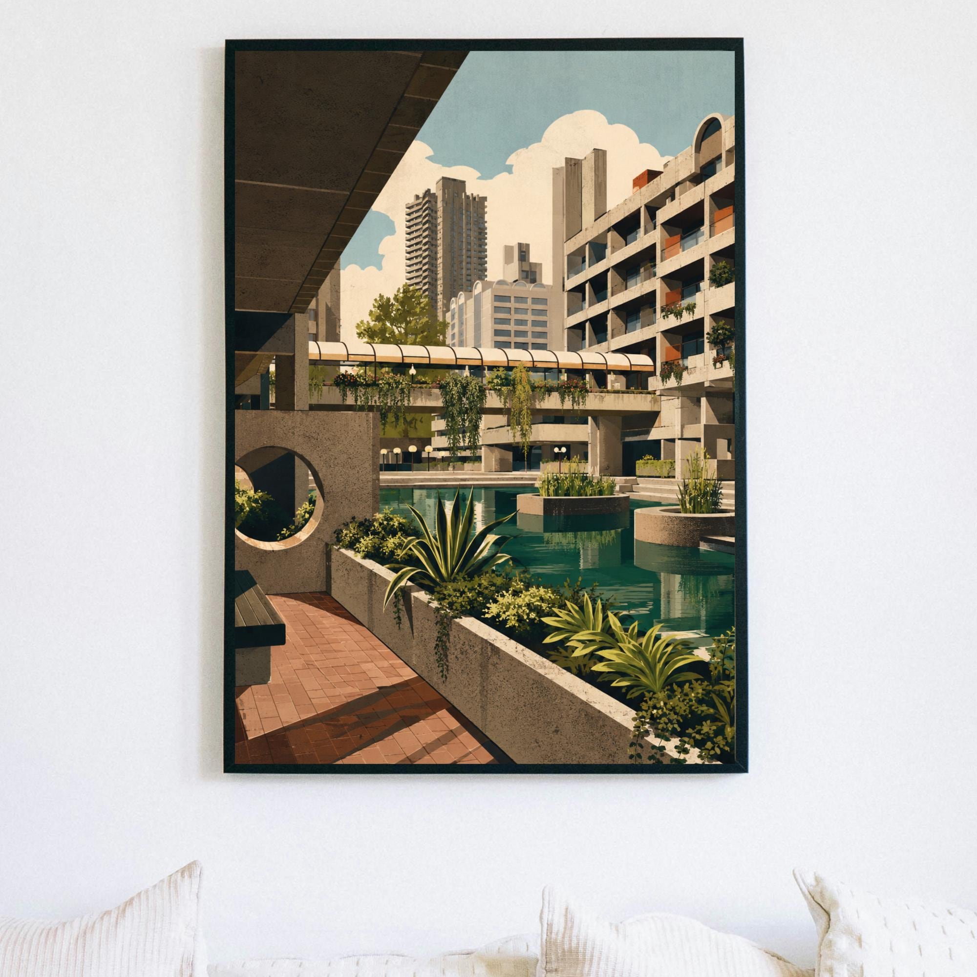 バービカン・ビル ロンドン アートポスター A2版 The Barbican Poster - Etsy