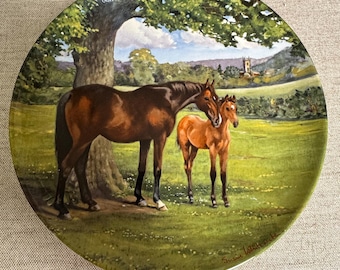 Vintage Spode samlartallrik: "Engelsk fullblod"